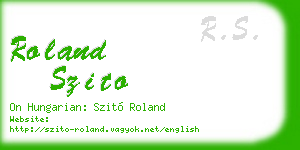 roland szito business card